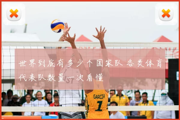 世界到底有多少个国家队 各类体育代表队数量一次看懂