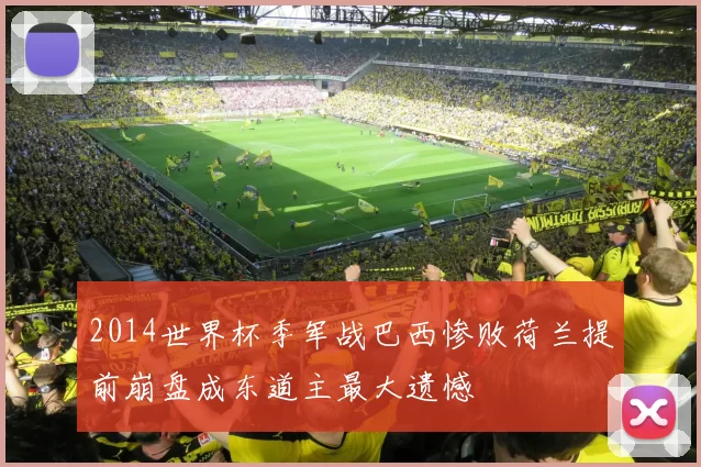 2014世界杯季军战巴西惨败荷兰提前崩盘成东道主最大遗憾